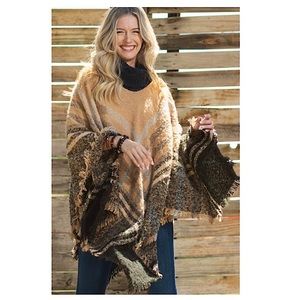 🎉 HOST PICK 🎉 Plaid Print Turtleneck Poncho